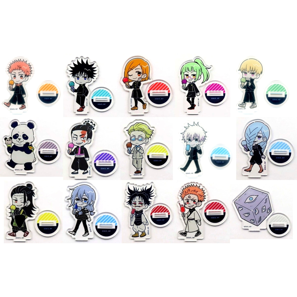 Set of 15 Jujutsu Kaisen x Daiso Seria Can Do Acrylic Stand [USED]