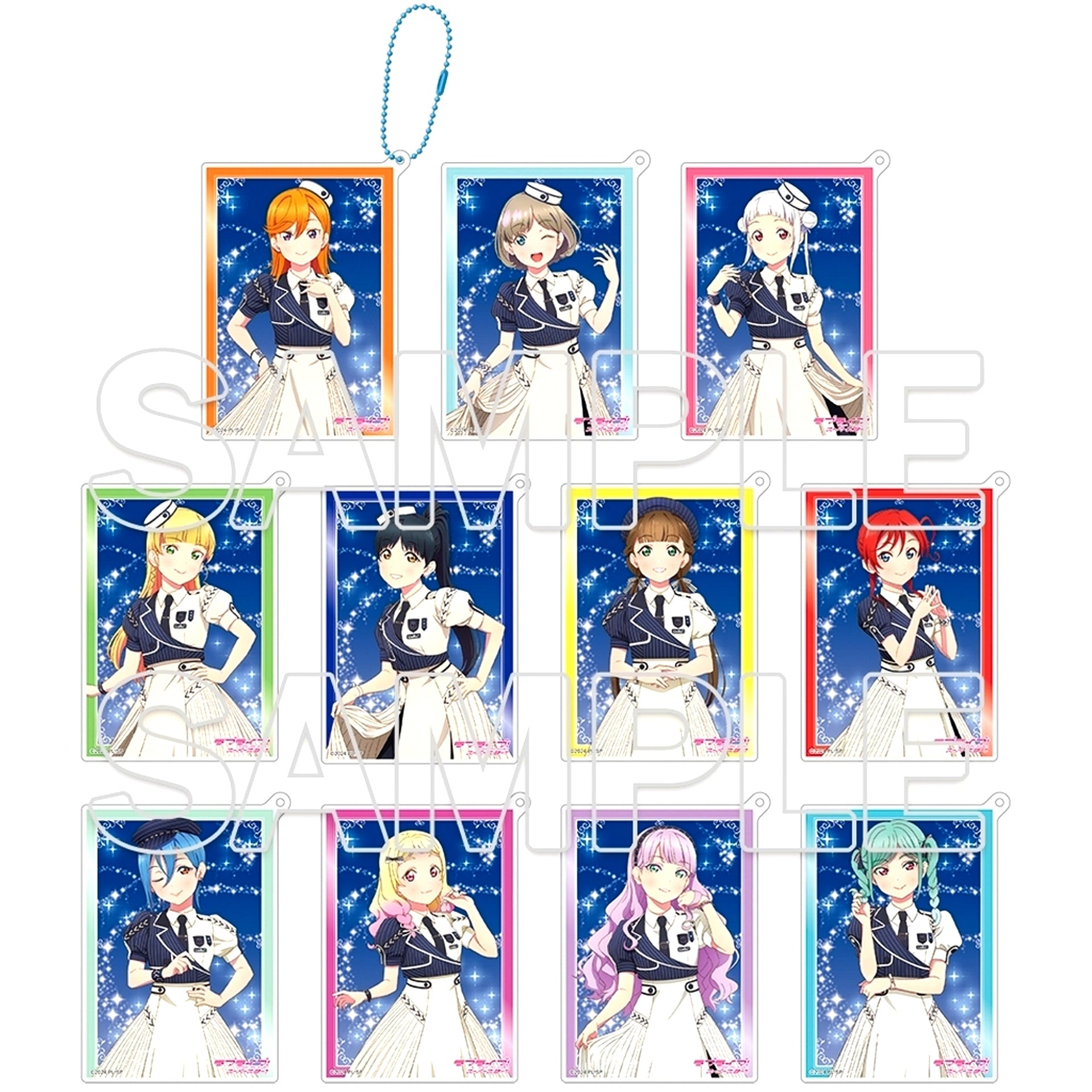 Set of 11 Love Live! Superstar!! Trading Acrylic Card Keychain Twinkle Triangle Ver. [USED]