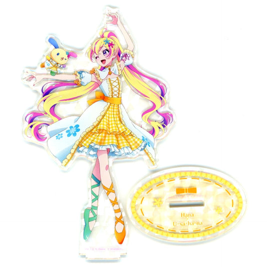 Hana x Usahana Full-Body Illustration Hologram Acrylic Stand Aikatsu! Series x Sanrio Characters [USED]