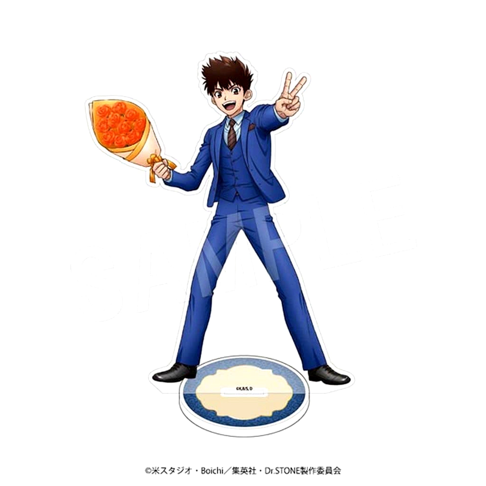 Chrome Dr.STONE Anime 5th Anniversary Commemorative Original Art Exhibition in Marui Color Suit Ver. Acrylic Figure Stand [USED]