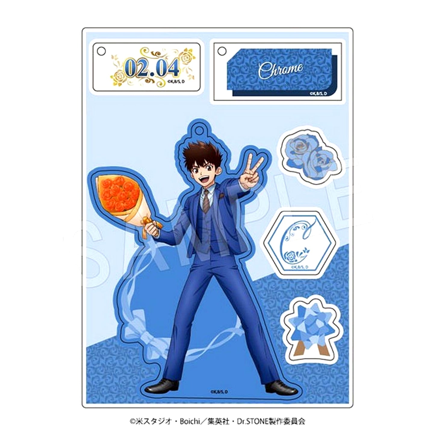 Chrome Dr. STONE 2way Acrylic Keychain Color Suit ver 5th Anniversary Marui [USED]