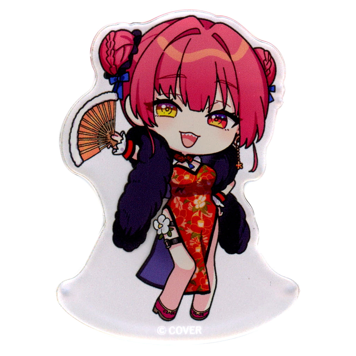 hololive Houshou Marine Single Item Chibi Acrylic Mascot China Dress Both Eyes Open Yokohama Marine Tower Collaboration Treasure Box Bundle Bonus [USED]