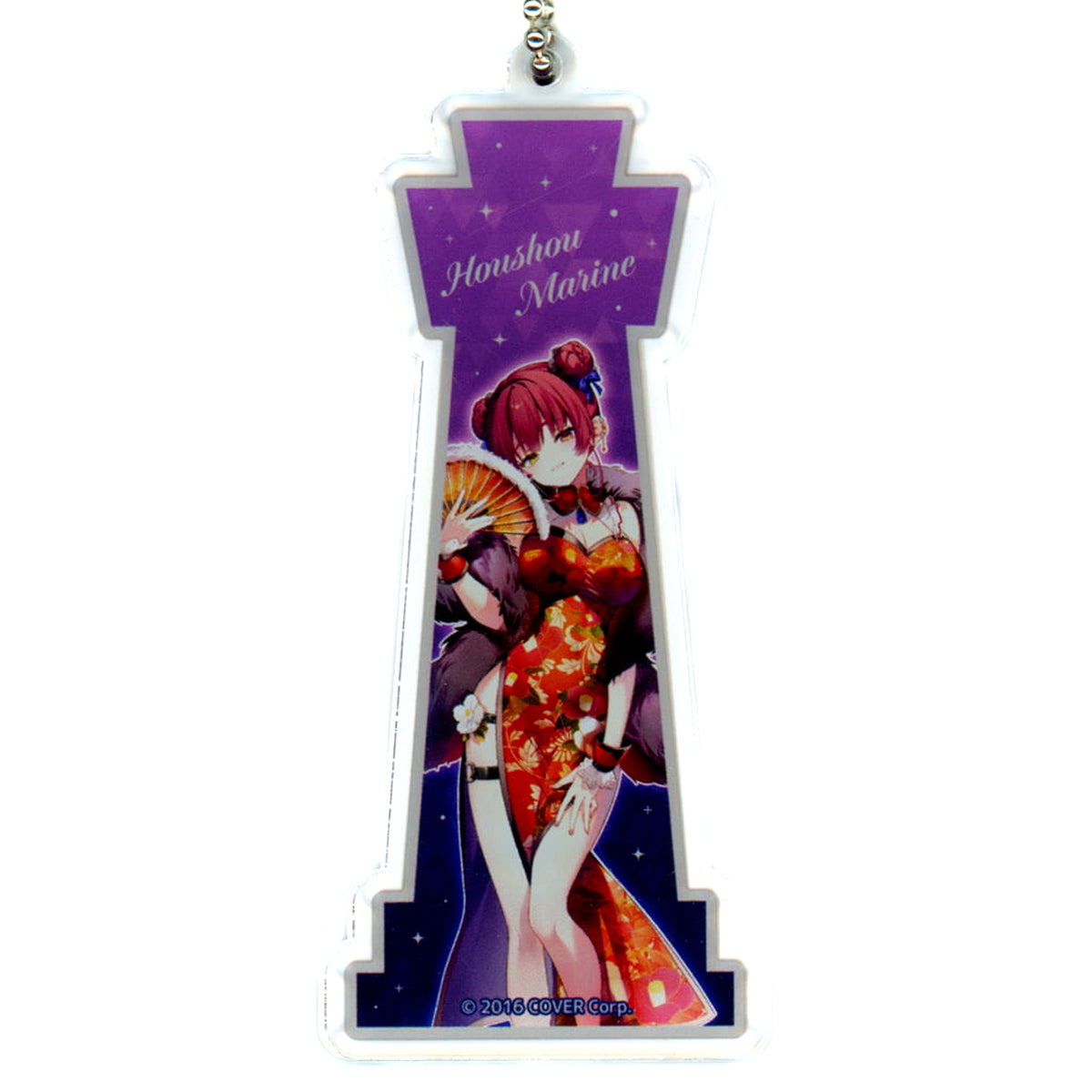 hololive Houshou Marine China Dress Acrylic Keychain Yokohama Marine Tower Collaboration [USED]
