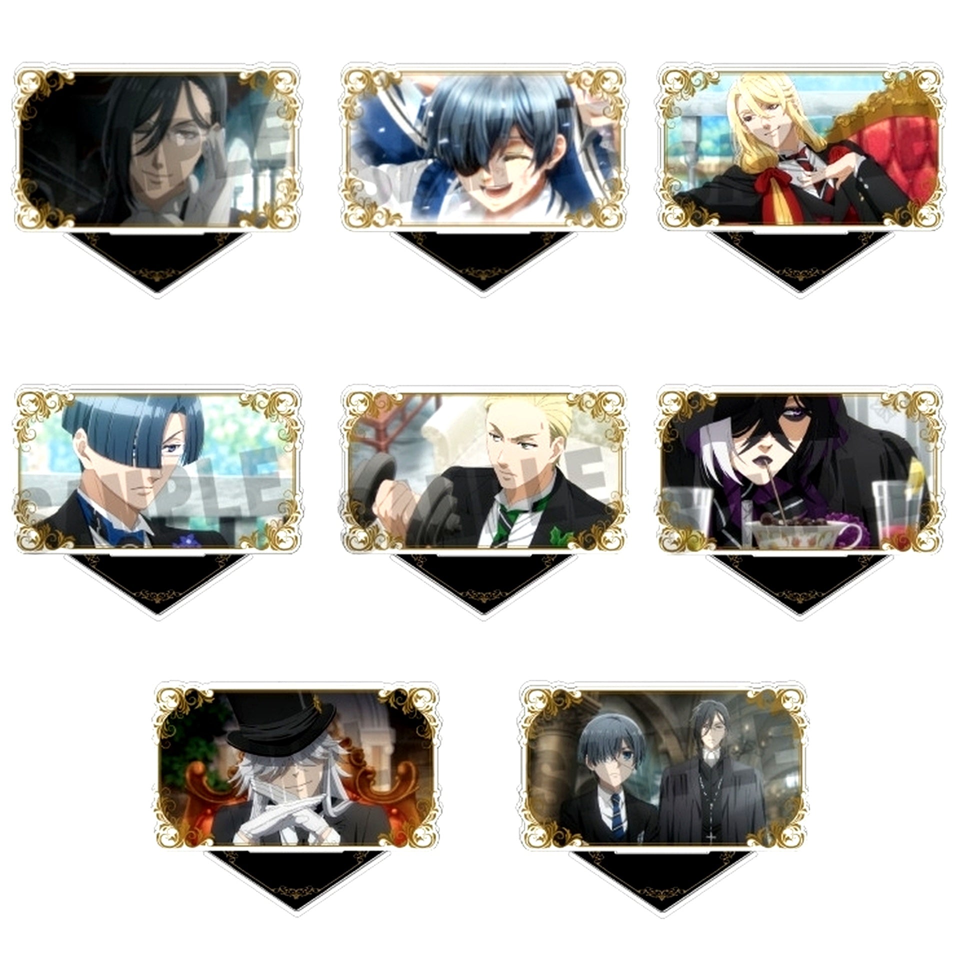 Set of 8 Black Butler: Public School Arc Scene Acrylic Stand [USED]