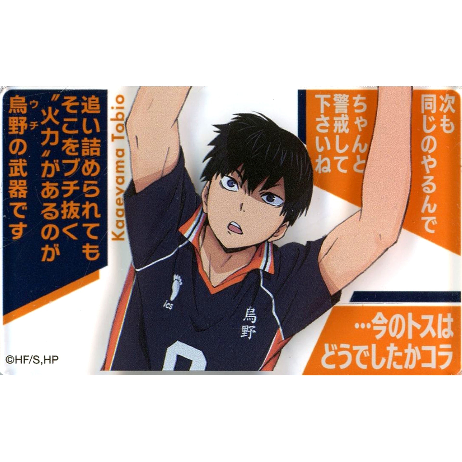 Tobio Kageyama Haikyu!! Acrylic Block Collection Karasuno High School [USED]