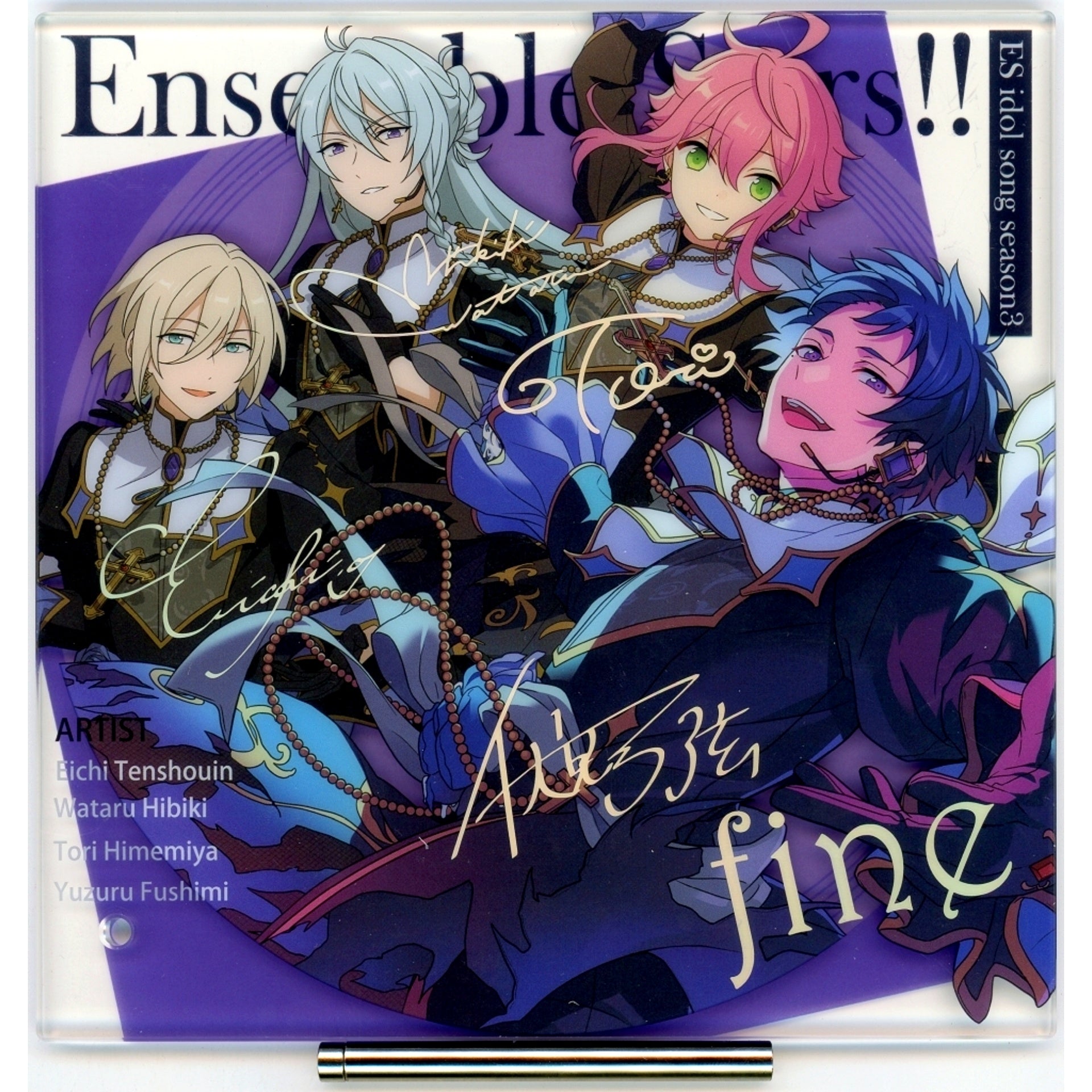 fine Ensemble Stars!! Jacket Design Acrylic Stand CD ES Idol Song season3 China Limited Purchase Bonus [USED]