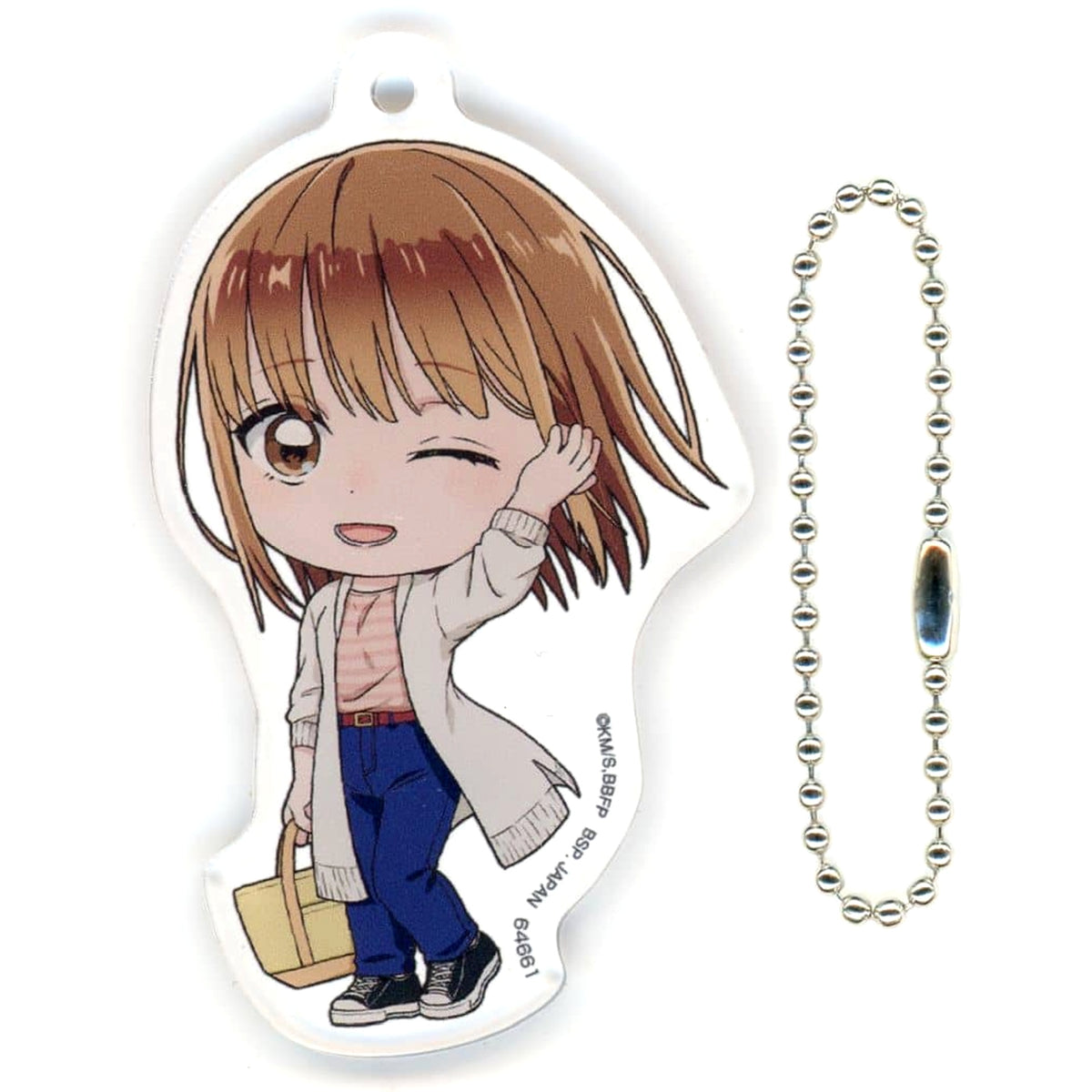 Blue Box Chinatsu Kano Plain Clothes Ichiban Kuji Kyunchara Acrylic Charm Kyunchara Illustrations Prize G Charm [USED]
