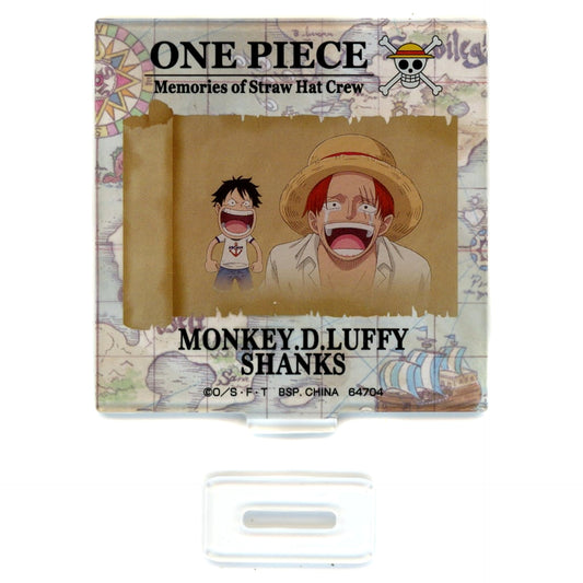 One Piece Monkey D. Luffy Shanks Ichiban Kuji Road to Dawn Adventure’s Journey Acrylic Stand Prize G Acrylic Stands [USED]