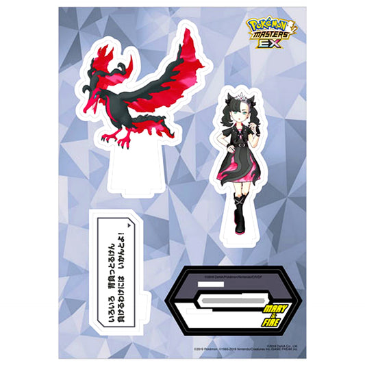 Marnie Champion & Galarian Moltres Sync Pair Quote Acrylic Stand Pokemon Masters EX [USED]