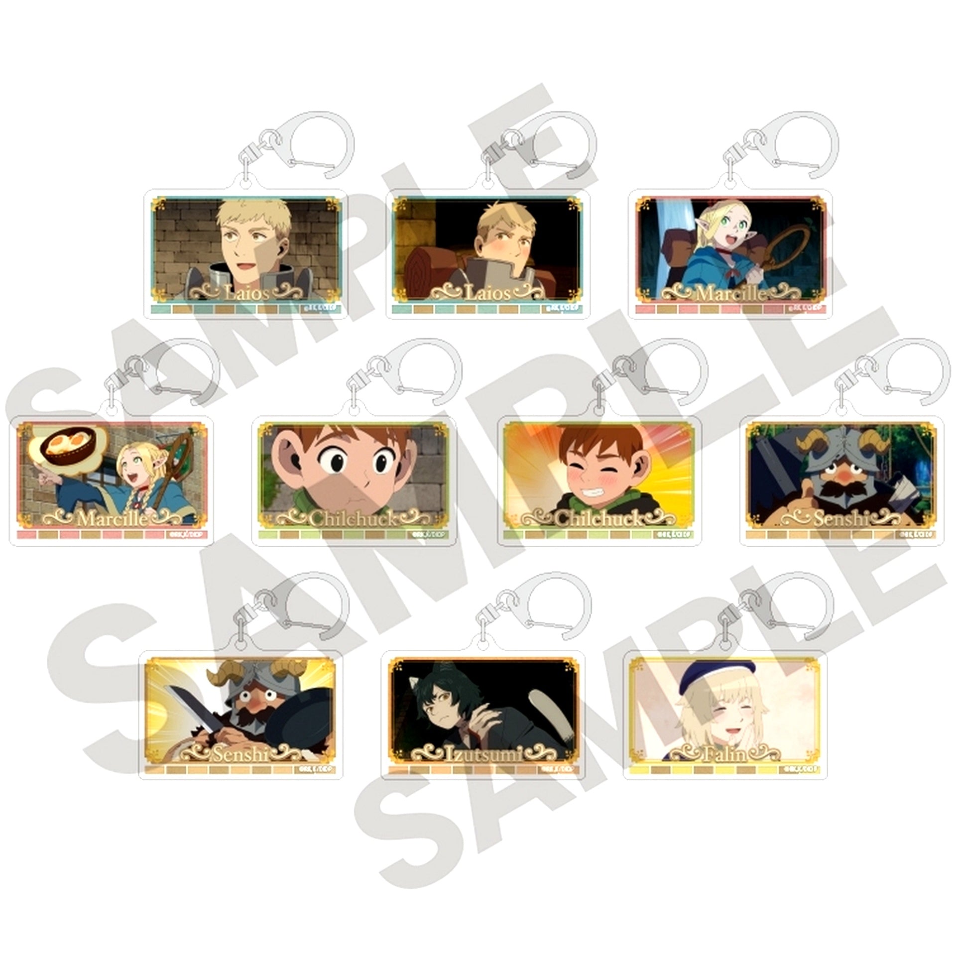 Set of 10 Delicious in Dungeon Trading Acrylic Keychain [USED]