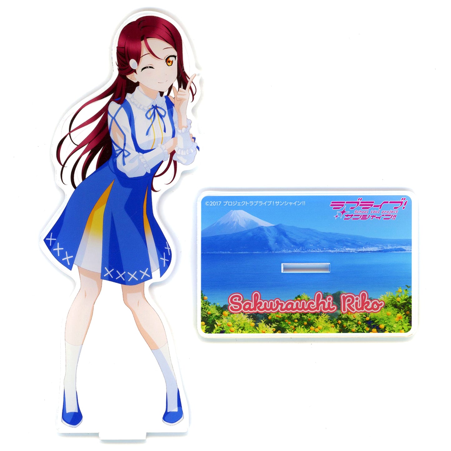 Riko Sakurauchi C Prize BIG Acrylic Stand Figure Anifuru Furusato Support Kuji Love Live! Sunshine!! in Numazu City [USED]