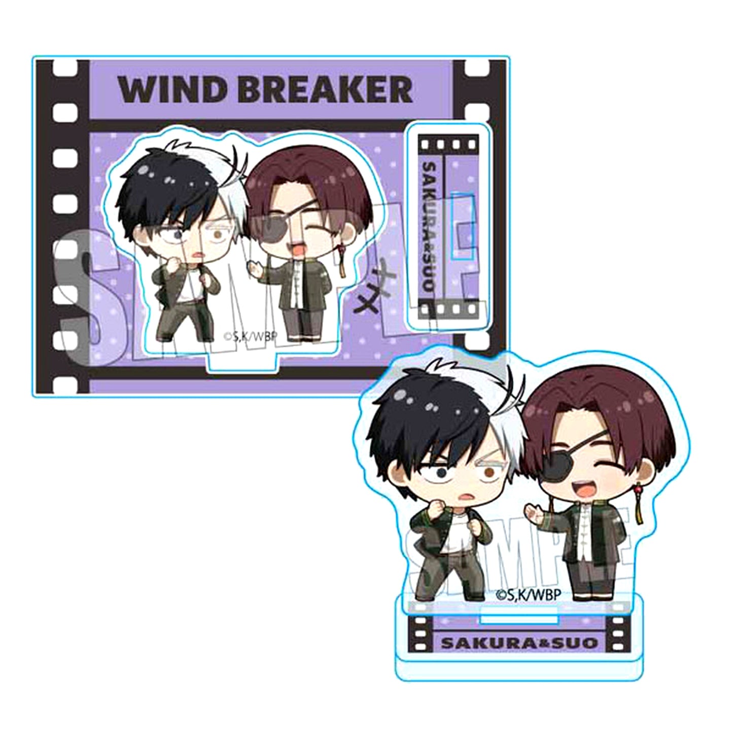 Haruka Sakura and Hayato Suo Puchi Memo Mini Stand WIND BREAKER [USED]