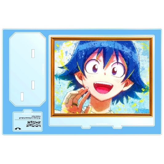 Iruma Suzuki grunge CANVAS BIG Acrylic Stand with Parts Welcome to Demon School! Iruma-kun [USED]