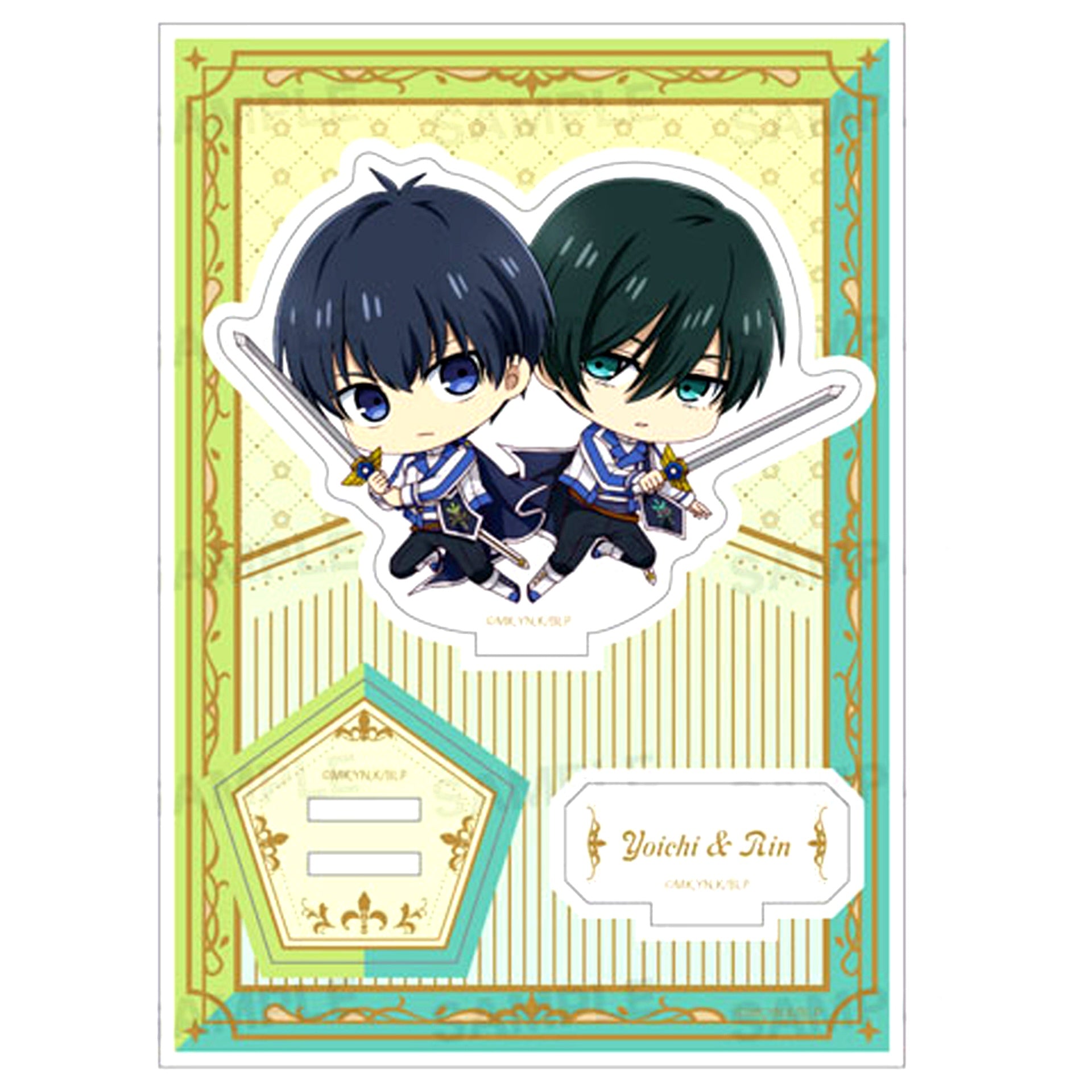 Yoichi Isagi & Rin Itoshi Chara Hoppin! Knight Ver. Acrylic Stand Blue Lock [USED]