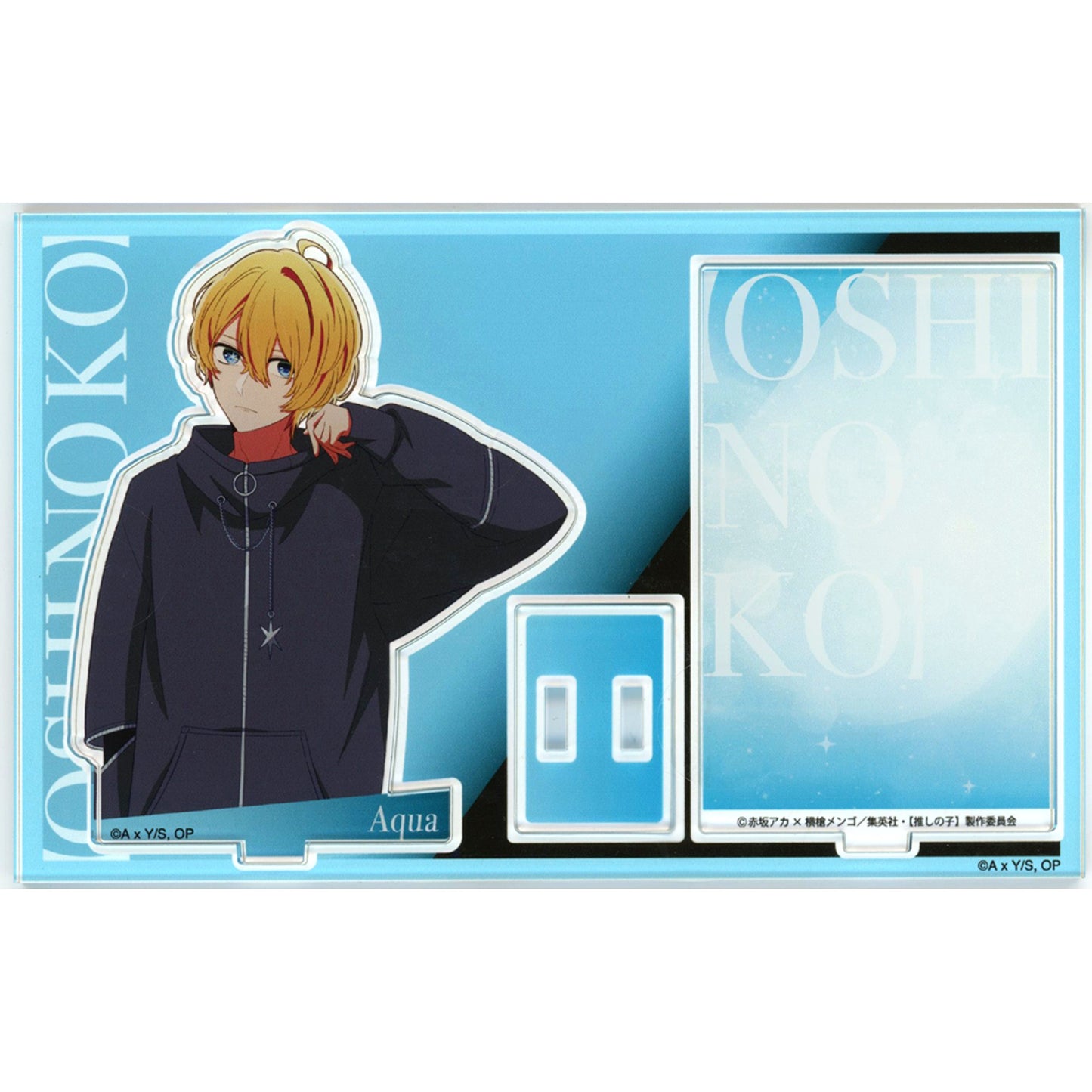 Aqua Hoshino Acrylic Stand Card Design Ver. Oshi no Ko POPUP Exhibition Harajuku baseyard tokyo [USED]