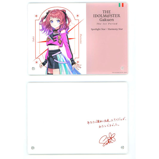 Saki Hanami Gakuen Idolmaster The 1st Period Official Autograph & Message Panel [USED]