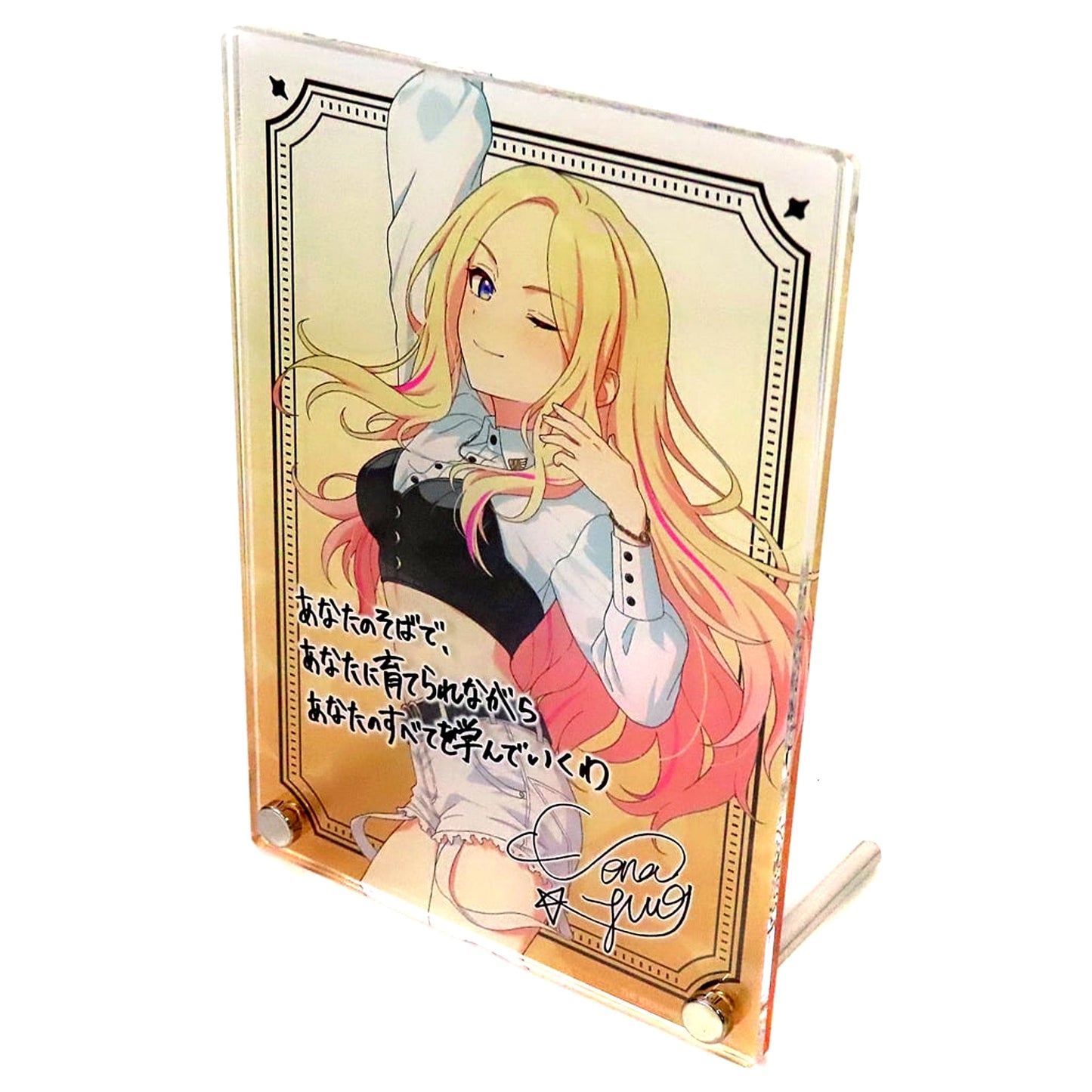 Sena Juo Gakuen Idolmaster Official Autograph & Message Panel DEBUT LIVE Hajime TOUR [USED]