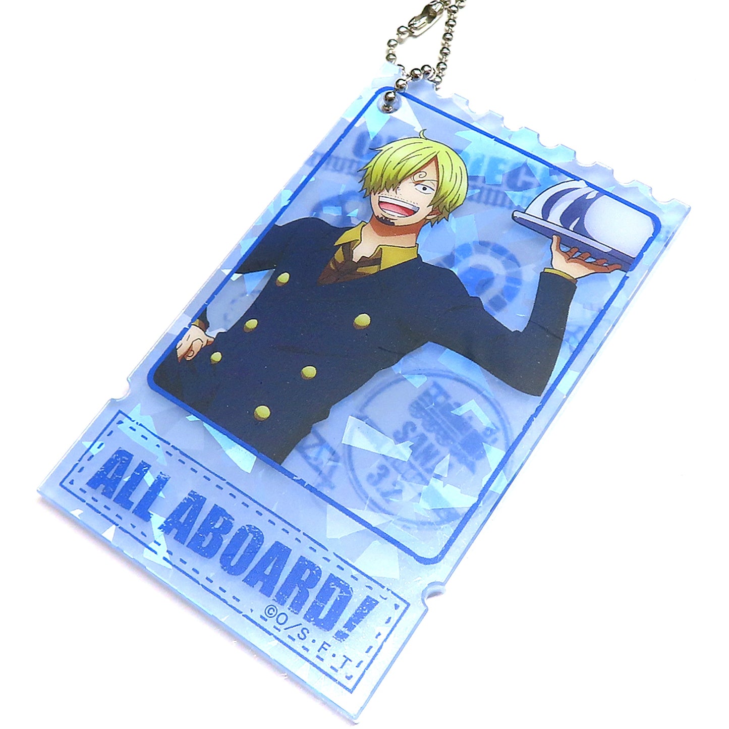 Sanji One Piece ALL ABOARD! Acrylic Keychain Collection Mugiwara Store Limited [USED]