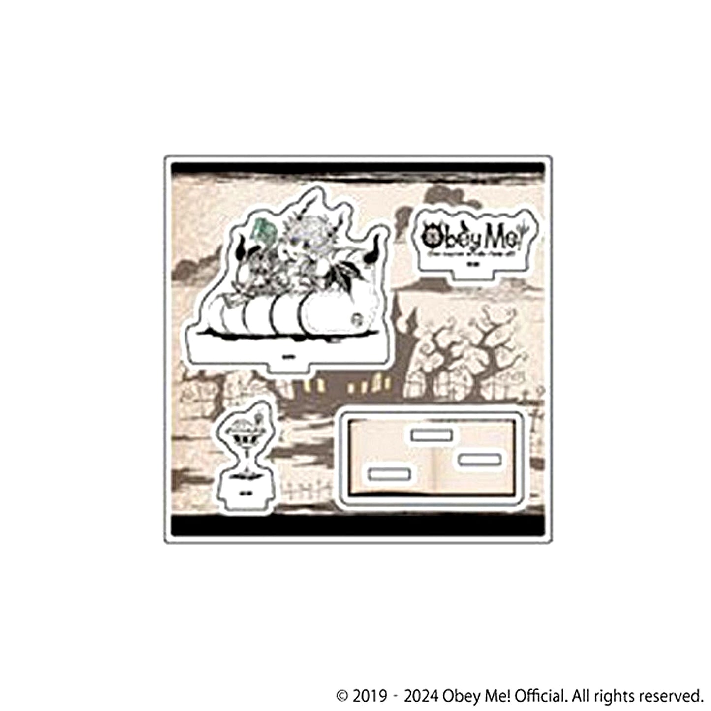 Mammon 02. Chibi Character Illustration Acrylic Stand Plate Obey Me! [USED]