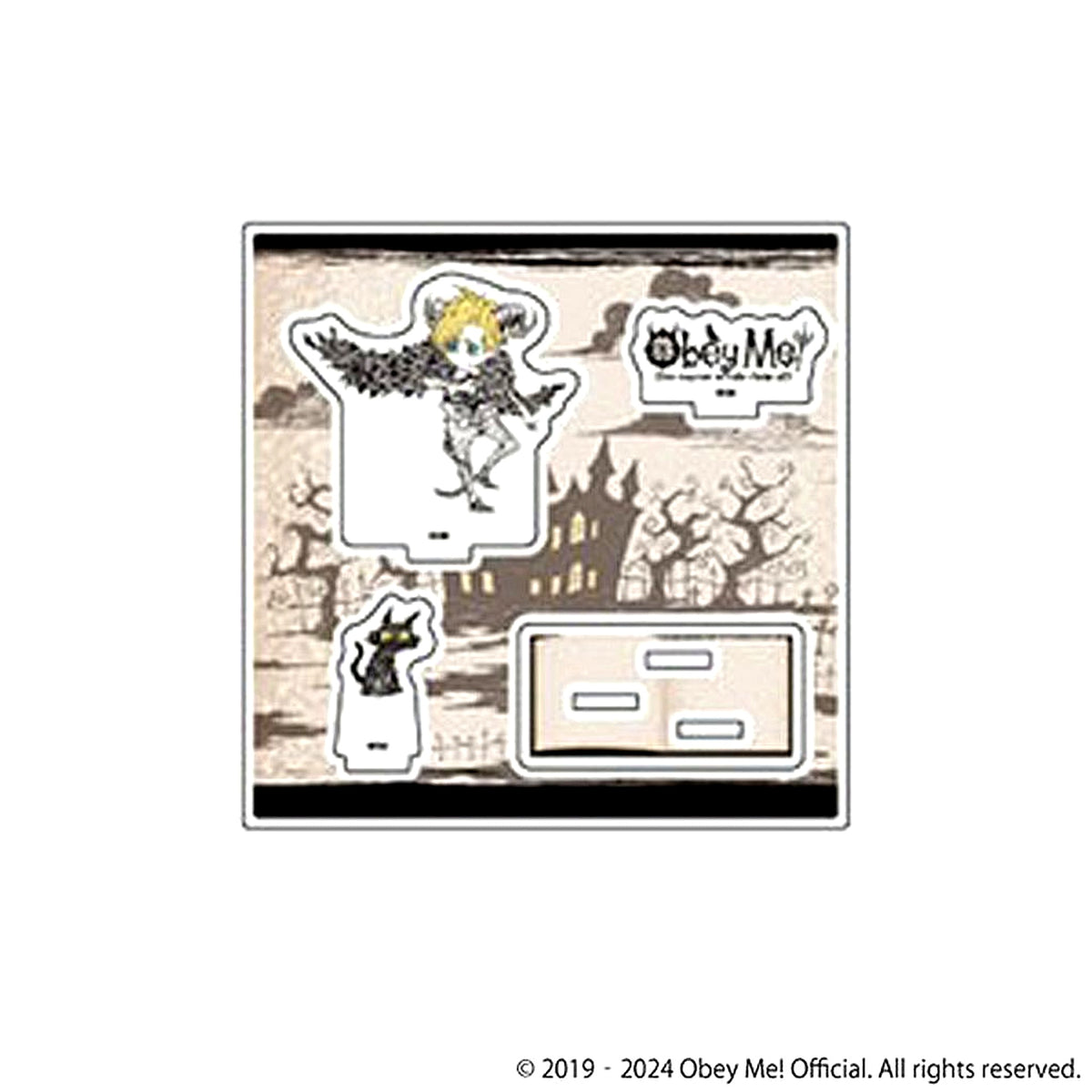 Satan 04. Mini Character Illustration Obey Me! Acrylic Stand Plate [USED]