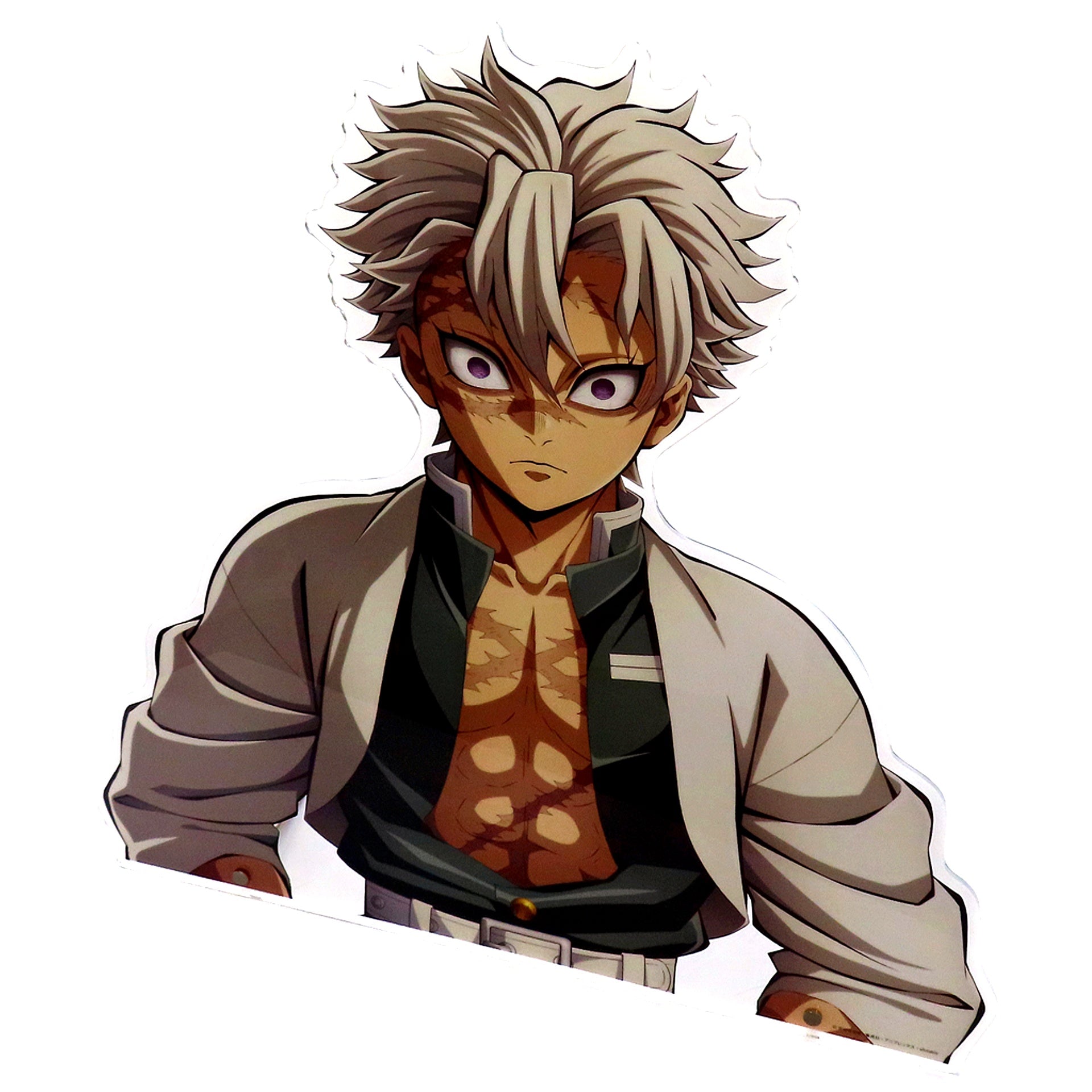 Sanemi Shinazugawa Demon Slayer Hashira Training Arc KV Another Cut Bust Up Acrylic Panel Hashira Event Opening Project in ufotable Cafe x Machi Asobi CAFE x ufotable DINING [USED]
