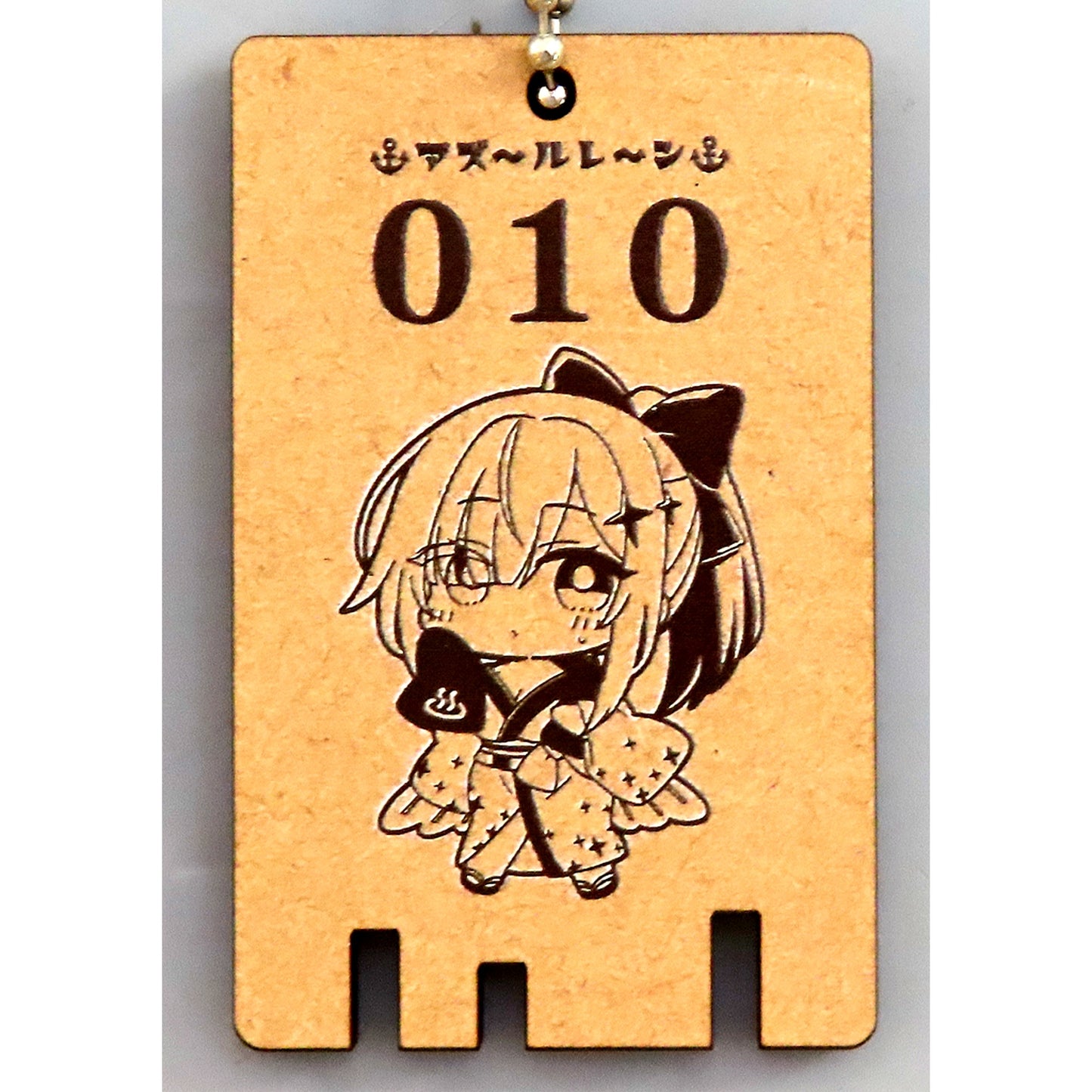 Joffre Azur Lane x Sento Collabo Tatsumi Onsen Daikokuyu 2024 Deformed Wood Keychain [USED]