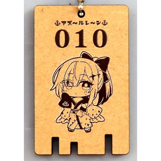 Joffre Azur Lane x Sento Collabo Tatsumi Onsen Daikokuyu 2024 Deformed Wood Keychain [USED]