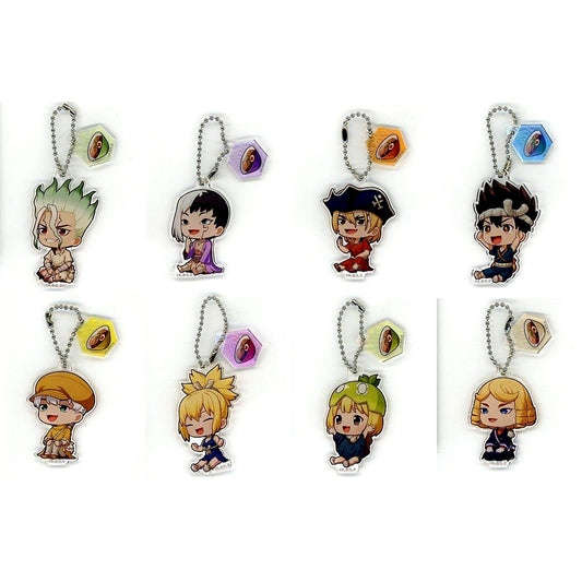 Dr. STONE Trading Acrylic Keychain Set of 8 [USED]