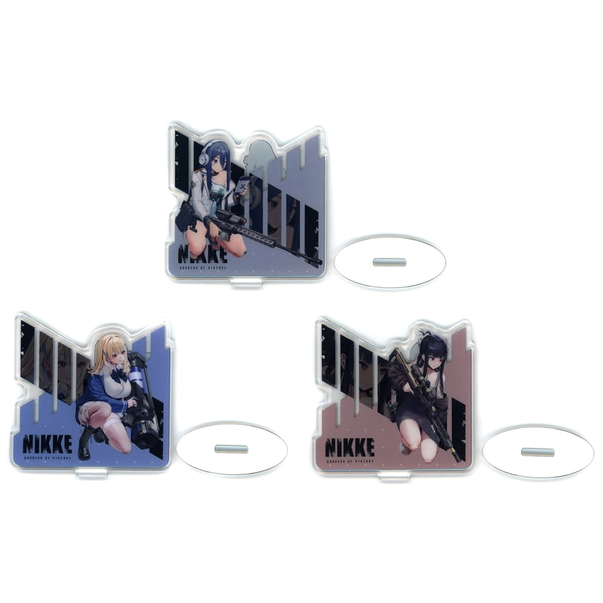 Goddess of Victory: Nikke Exia & Others All 3 Types Set Ichiban Kuji Chapter 4 Double-Sided Battle Acrylic Stand ONE Prize H Acrylic Stands [USED]