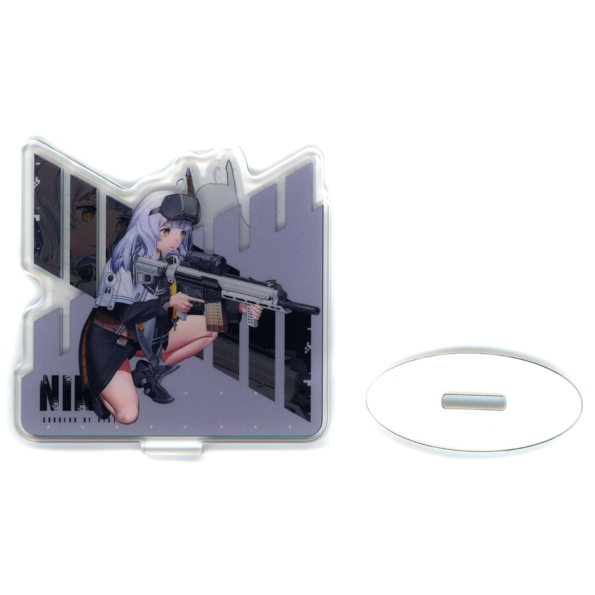 Goddess of Victory: Nikke Snow White Ichiban Kuji Chapter 4 Double-Sided Battle Acrylic Stand THREE Prize J Acrylic Stands [USED]