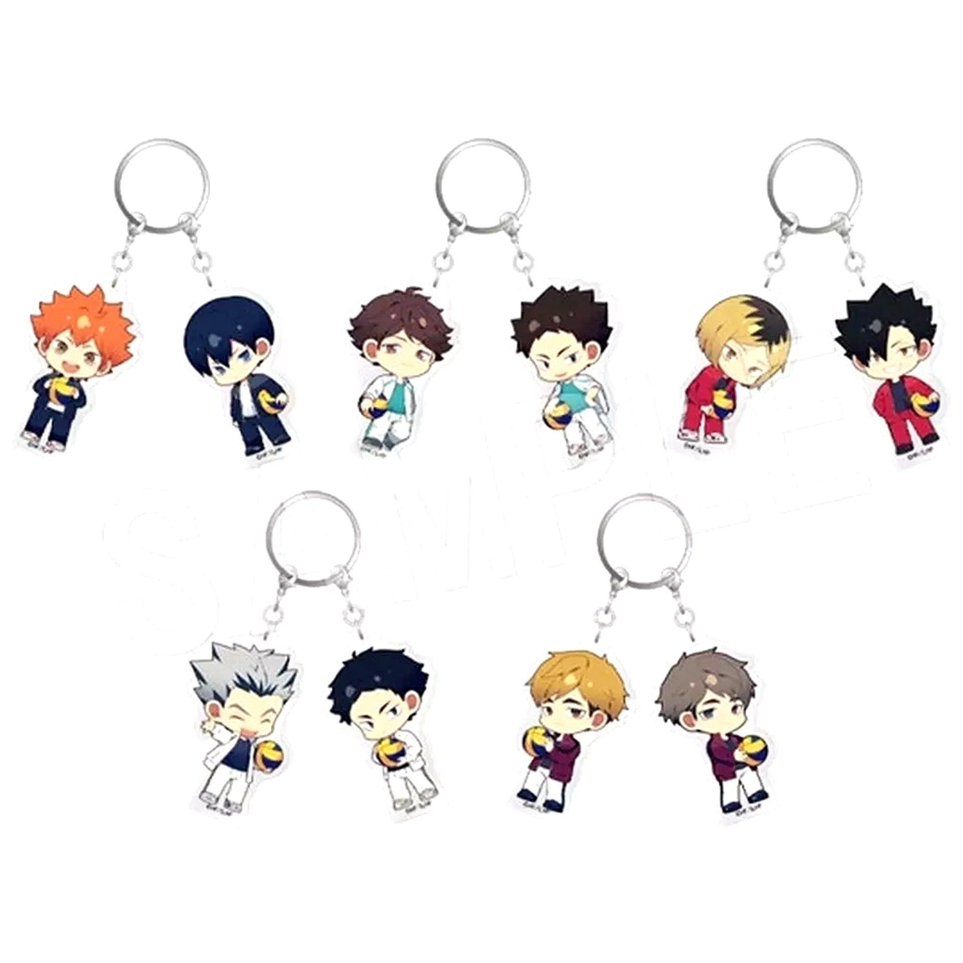 Set of 5 Haikyu!! Trading Acrylic Keychain Set JF2025 Ver Jump Festa 2025 [USED]