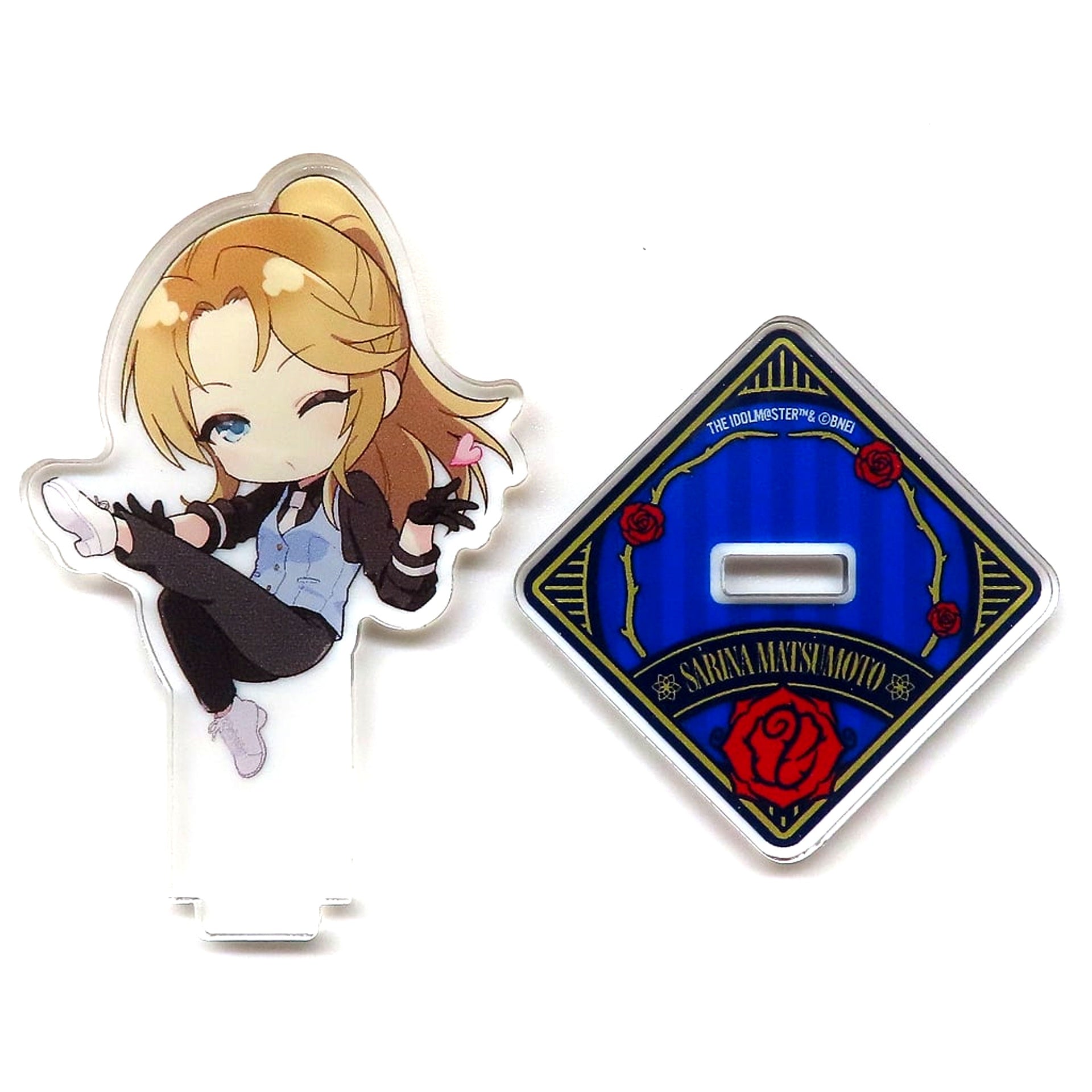 Sarina Matsumoto The Idolmaster Cinderella Girls HUB Trading Mini Chara Acrylic Stand Rose Shot [USED]