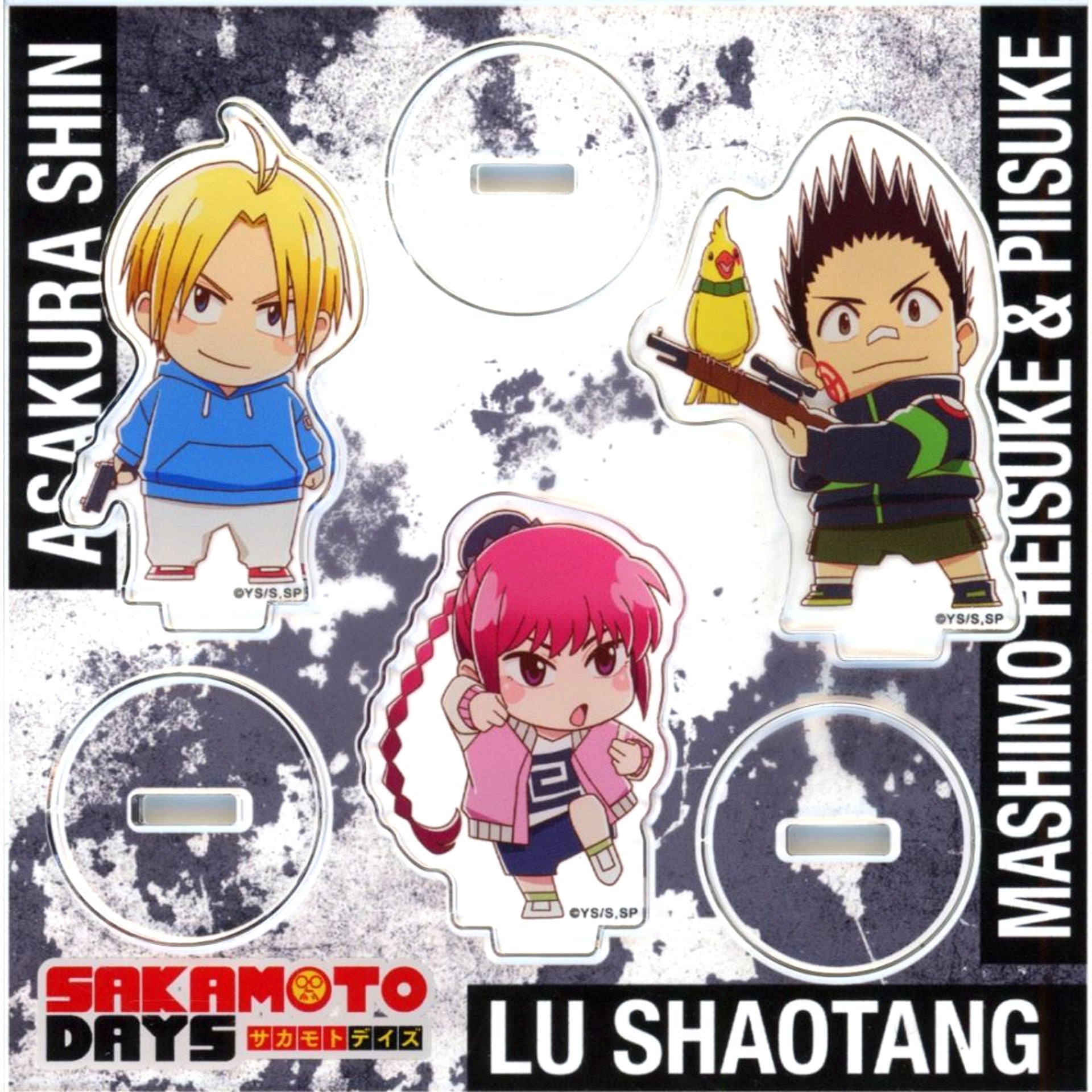 Shin Asakura & Lu Xiaotang & Heisuke Mashimo SAKAMOTO DAYS Acrylic Stand Set [USED]