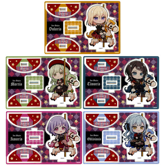 Set of 5 BanG Dream! MyGO!!!!! x Ave Mujica POP UP STORE at UNIVERSAL MUSIC STORE HARAJUKU Merry-Go-Round Style Trading Acrylic Stand [USED]