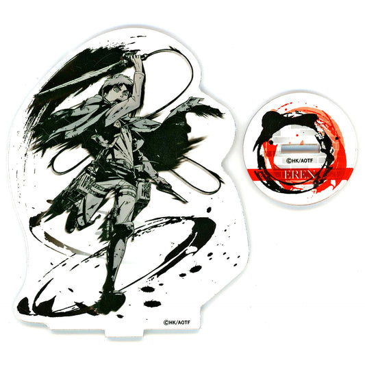 Eren Yeager Design A Brandishing Sword Attack on Titan Ink Painting Style Acrylic Stand Vol.2 [USED]