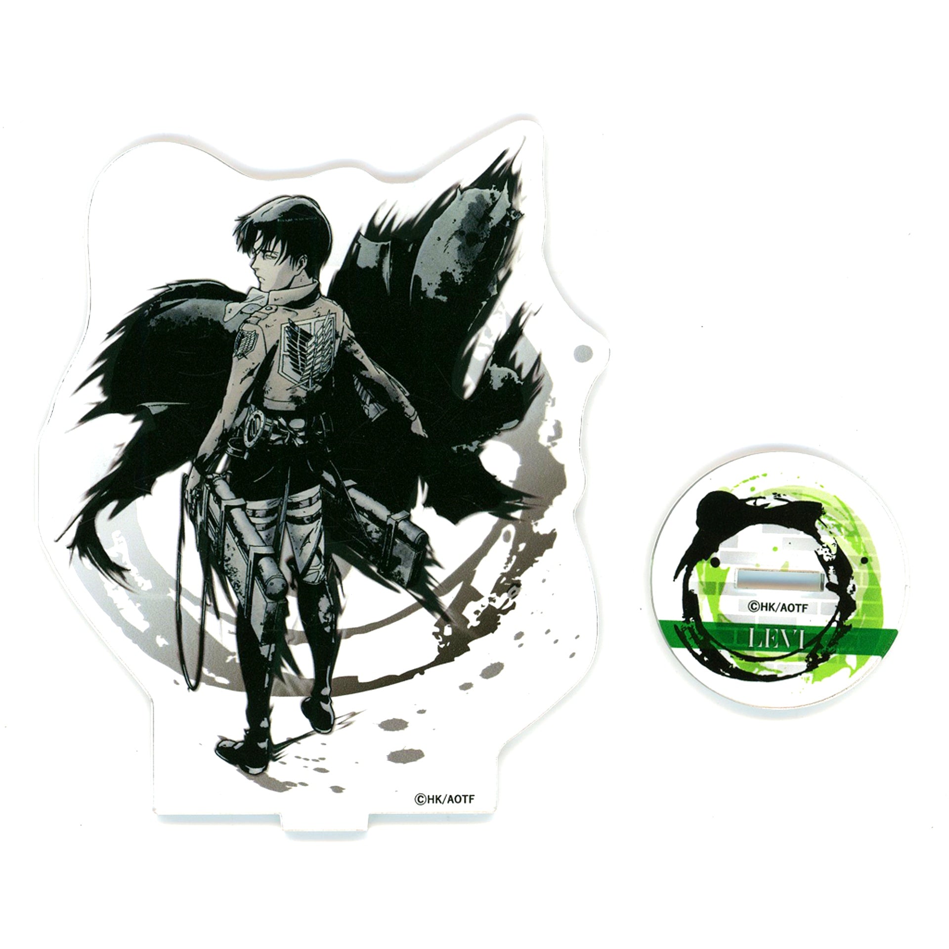 Levi Ackerman Attack on Titan Ink Painting Style Acrylic Stand Vol.2 Design A Back Facing [USED]