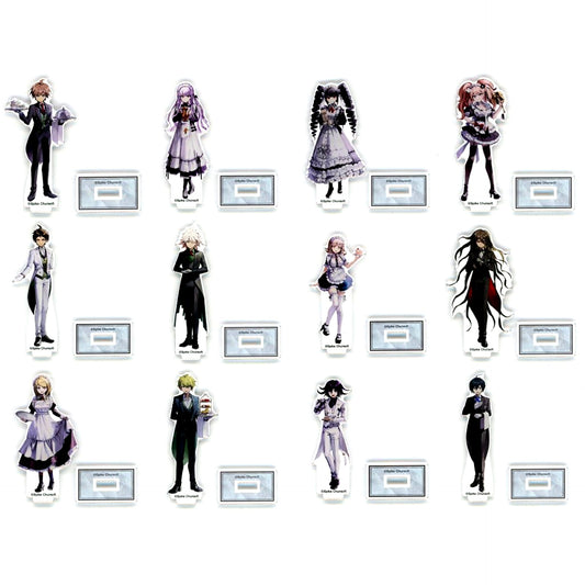 Set of 12 Danganronpa Series x Men Pop Up Shop in Marui Men Illustration Maid & Butler Ver. Trading Acrylic Stand [USED]