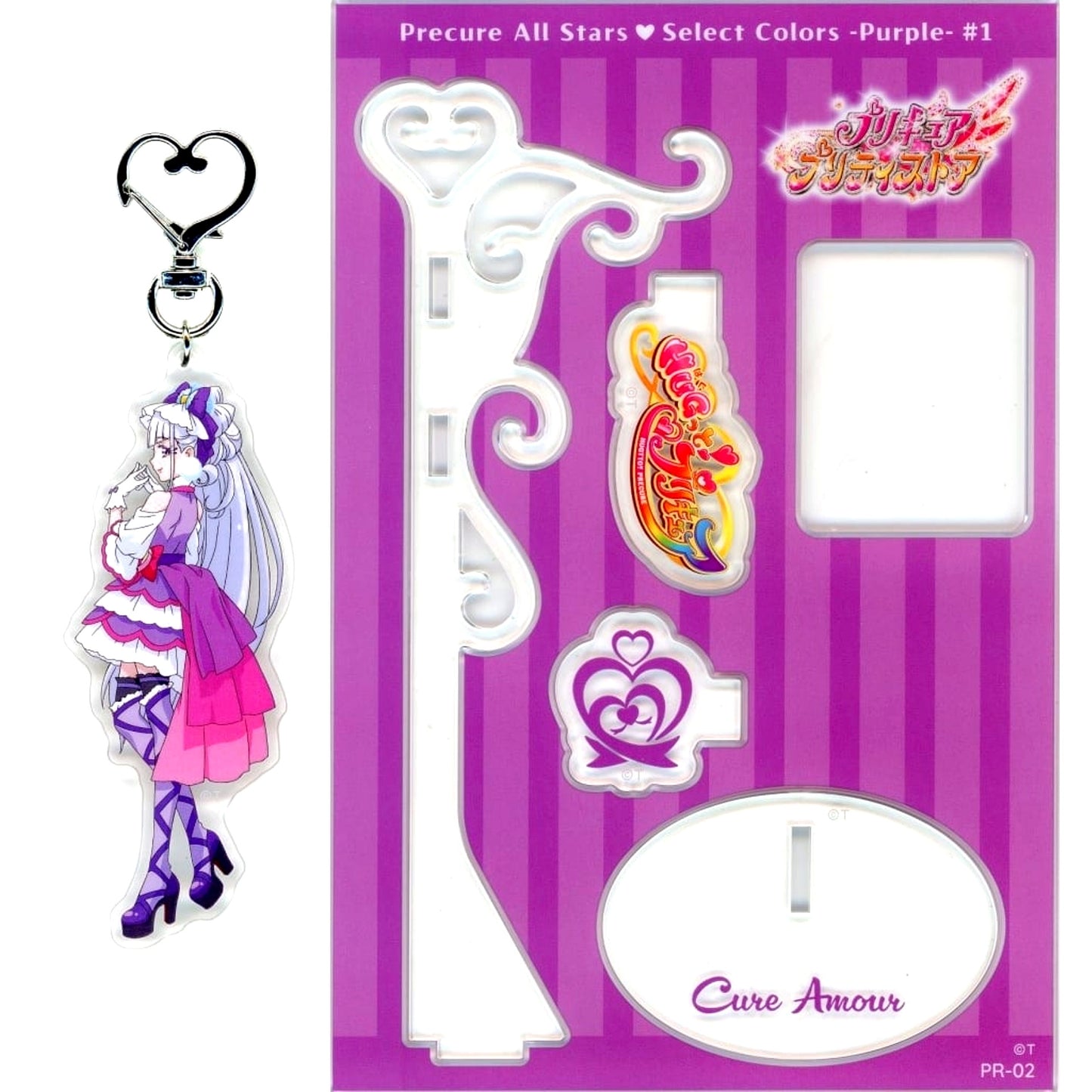 Cure Amour Pretty Cure All Stars Select Colors-Purple- #1 Acrylic Stand [USED]