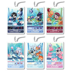 Genshin Wriothesley & Others All 6 Types Set Chibi Acrylic Ball Chain with Stand GiGO Campaign To the Banquet of Dancing Water Blossoms Exclusive Acrylic Item [USED]