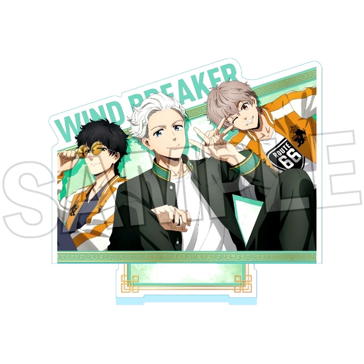 Jo Togame, Hajime Umemiya, Choji Tomiyama Animage Acrylic Stand Wind Breaker [USED]