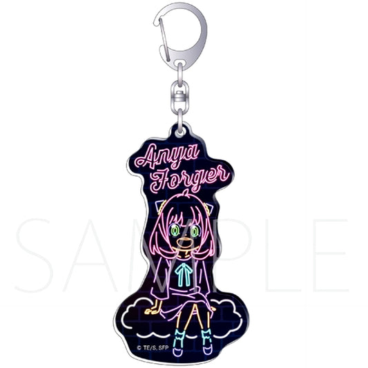 Anya Forger Spy x Family Acrylic Keychain Osuwari Daishugo Neon Ver. [USED]