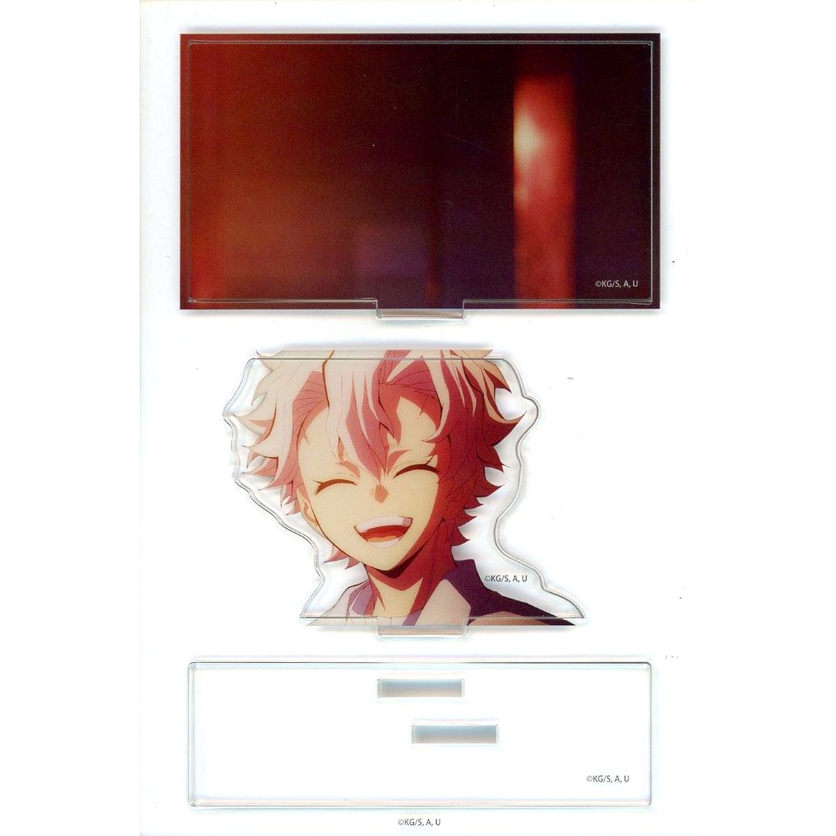 Sanemi Shinazugawa Demon Slayer: Kimetsu no Yaiba Random Mini Diorama Acrylic Stand Orange Background Smile Sound Hashira & Wind Hashira Cafe in ufotable Cafe / Machi Asobi CAFE [USED]