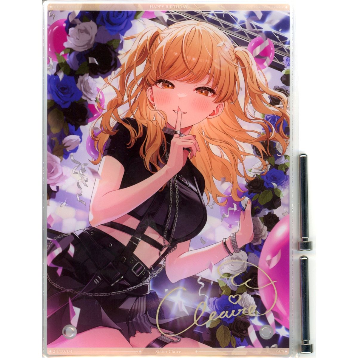 Sister Claire A5 Acrylic Panel Replica Autograph Virtual YouTuber Nijisanji Birthday 2024 Bonus Item Single Item [USED]