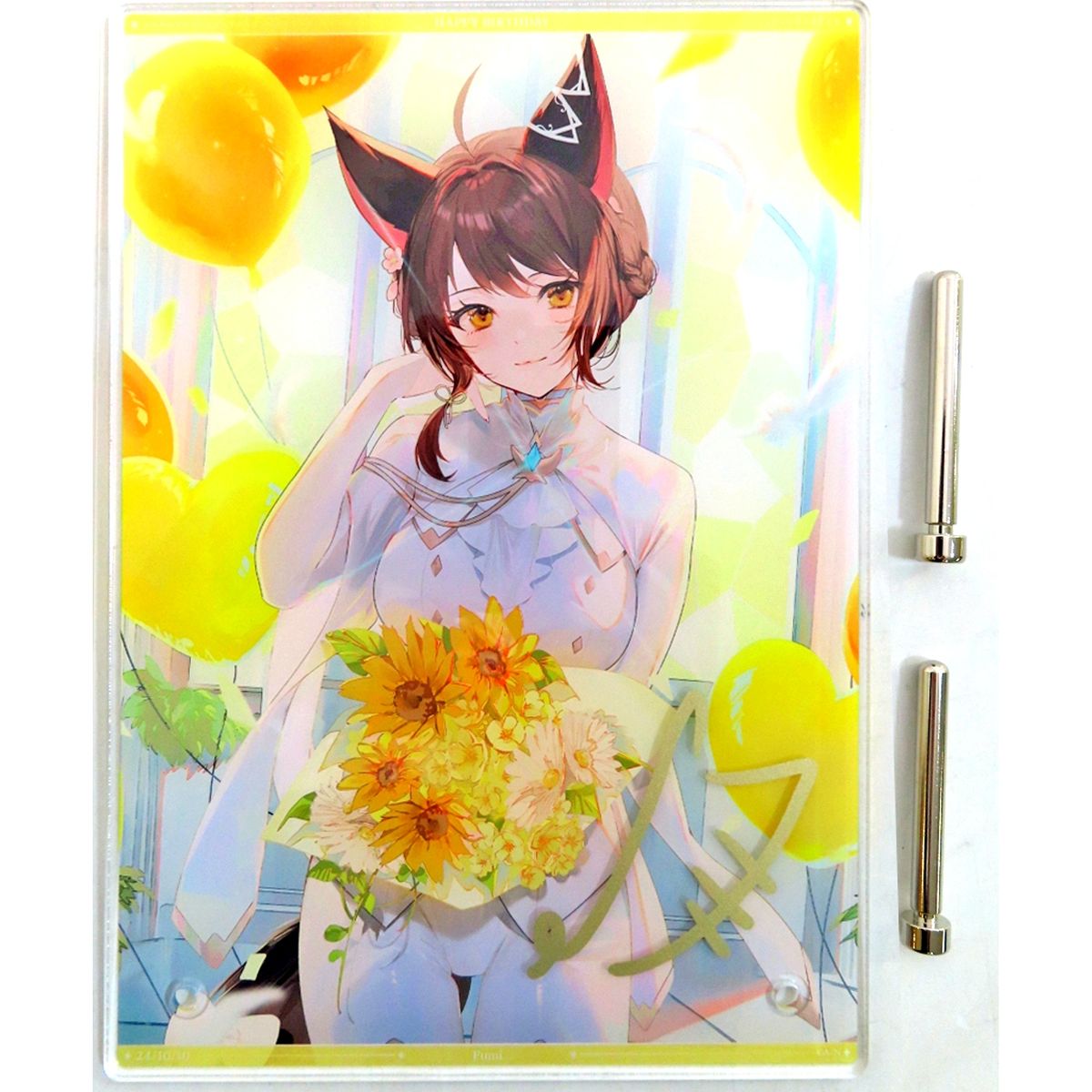 Fumi Virtual YouTuber Nijisanji A5 Acrylic Panel Replica Signature Birthday 2024 Bundle Bonus [USED]