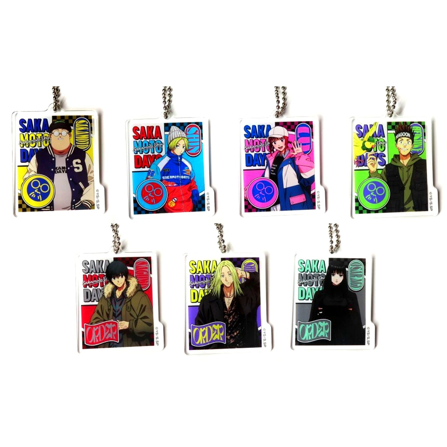 Set of 7 SAKAMOTO DAYS Acrylic Keychain Collection [USED]