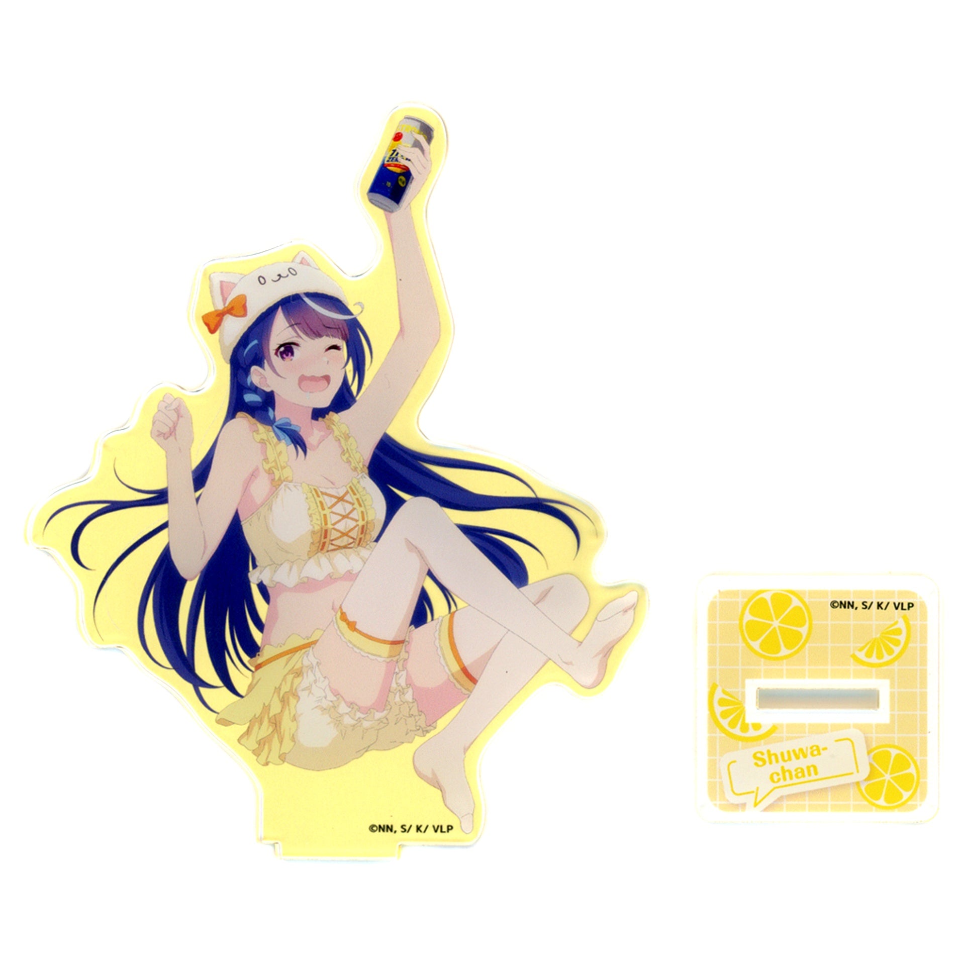 Awayuki Kokorone Yellow C-2 Prize Acrylic Stand Sega Lucky Kuji Online VTuber I Forgot to Turn Off My Stream and Became a Legend [USED]