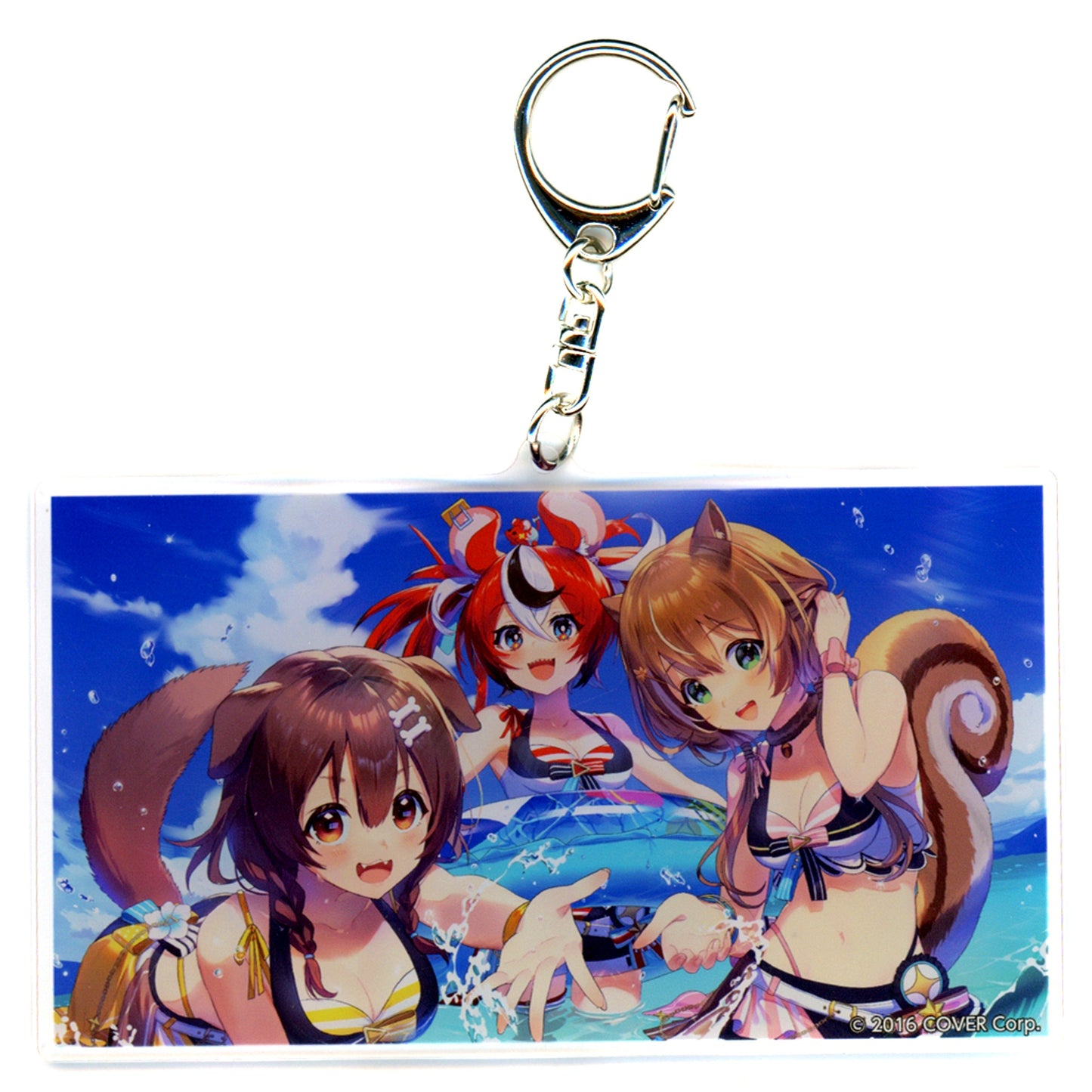 hololive Official Voice Goods Random Acrylic Keychain B Swimsuit Date Voice Art by Sojima C105 Goods [USED]