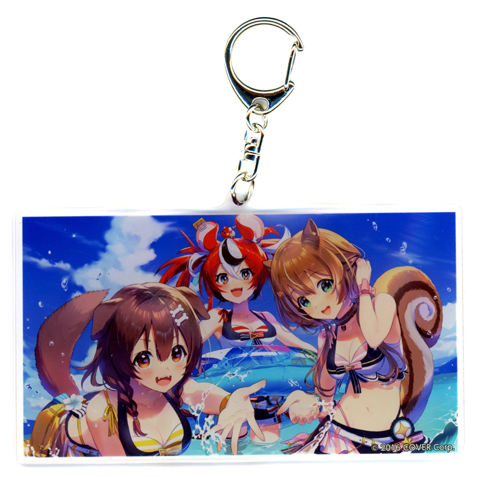 hololive Official Voice Goods Random Acrylic Keychain B Swimsuit Date Voice Art by Sojima C105 Goods [USED]