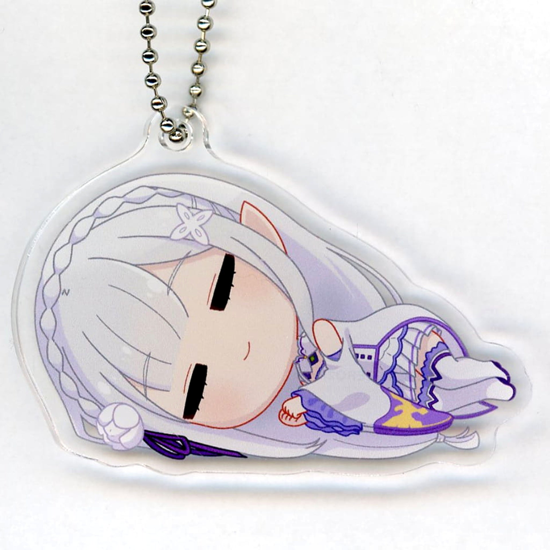 Re:ZERO -Starting Life in Another World- Emilia Chibikoro Trading Acrylic Keychain Keychains [USED]