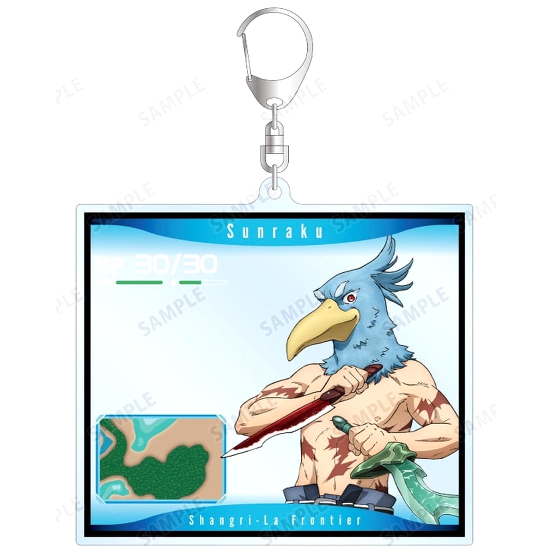 Shangri-La Frontier Sunraku Big Acrylic Keychain Keychains [USED]